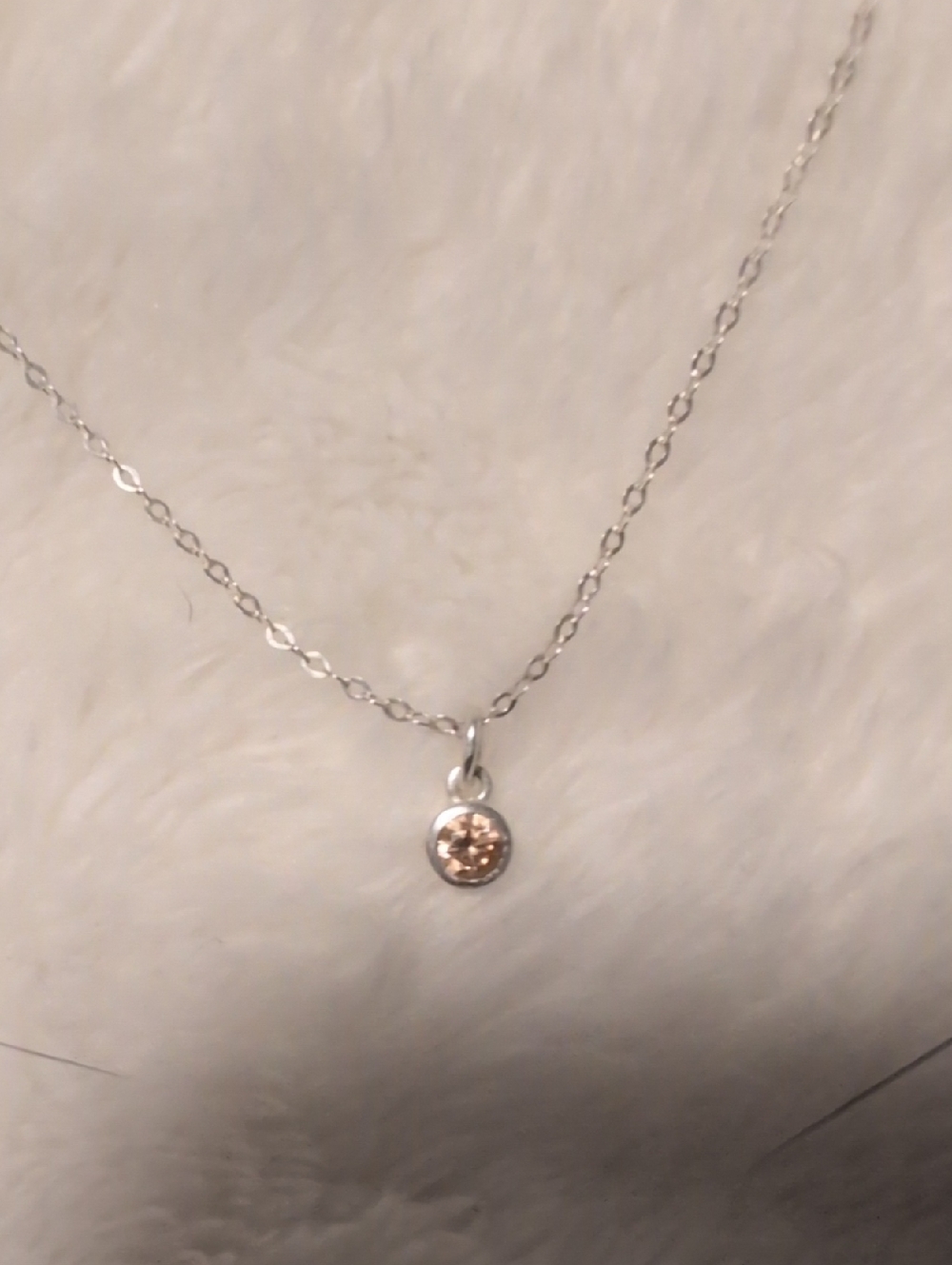 Topaz Solitaire Necklace on a Silver Chain